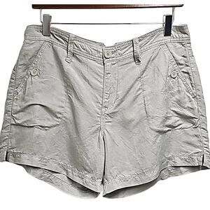 Calvin Klein Jeans Linen Viscose Blend Cream Shorts Four Pockets Women's Size 8